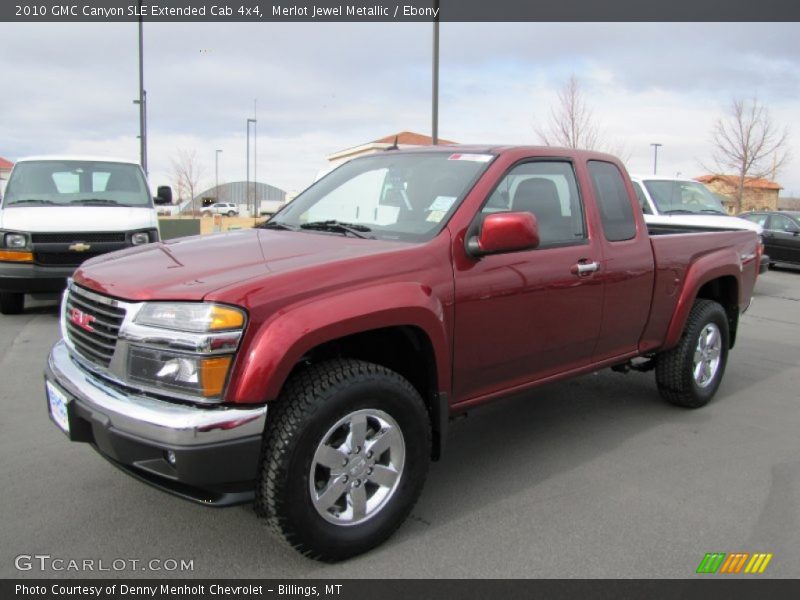 Merlot Jewel Metallic / Ebony 2010 GMC Canyon SLE Extended Cab 4x4