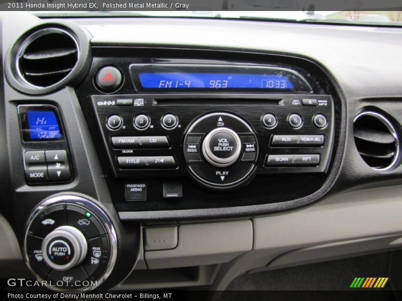 Controls of 2011 Insight Hybrid EX