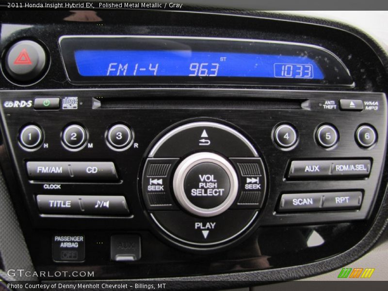 Controls of 2011 Insight Hybrid EX