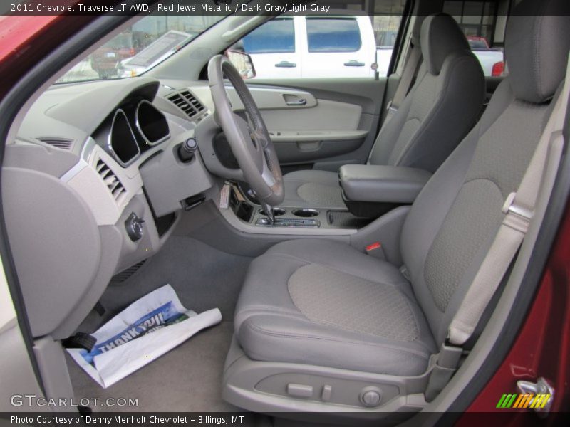 Red Jewel Metallic / Dark Gray/Light Gray 2011 Chevrolet Traverse LT AWD