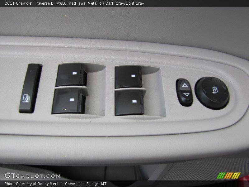 Red Jewel Metallic / Dark Gray/Light Gray 2011 Chevrolet Traverse LT AWD