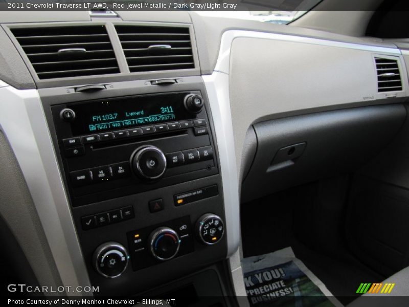 Red Jewel Metallic / Dark Gray/Light Gray 2011 Chevrolet Traverse LT AWD