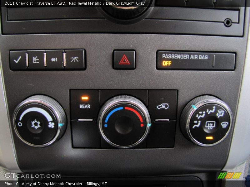 Red Jewel Metallic / Dark Gray/Light Gray 2011 Chevrolet Traverse LT AWD