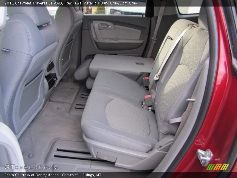 Red Jewel Metallic / Dark Gray/Light Gray 2011 Chevrolet Traverse LT AWD