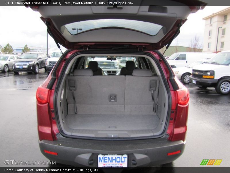 Red Jewel Metallic / Dark Gray/Light Gray 2011 Chevrolet Traverse LT AWD