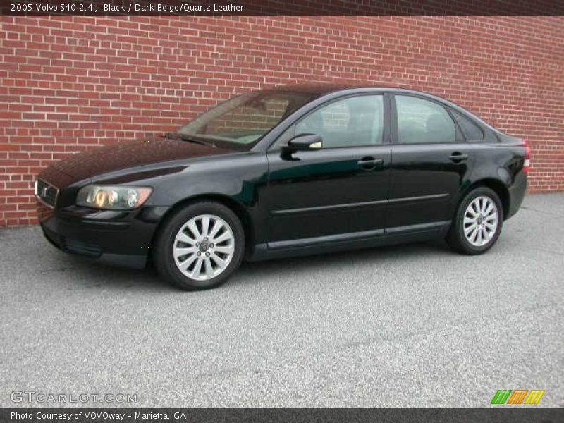 Black / Dark Beige/Quartz Leather 2005 Volvo S40 2.4i