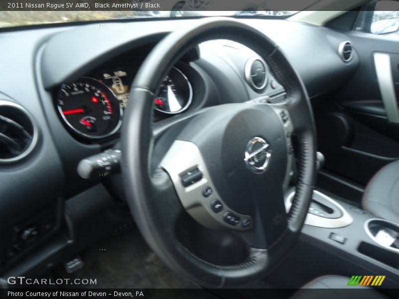 Black Amethyst / Black 2011 Nissan Rogue SV AWD