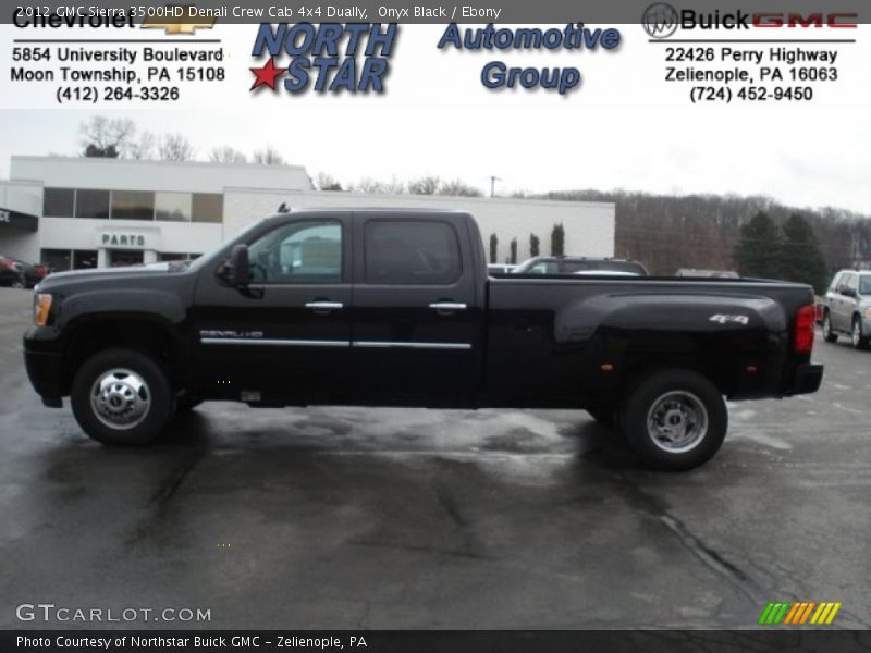Onyx Black / Ebony 2012 GMC Sierra 3500HD Denali Crew Cab 4x4 Dually