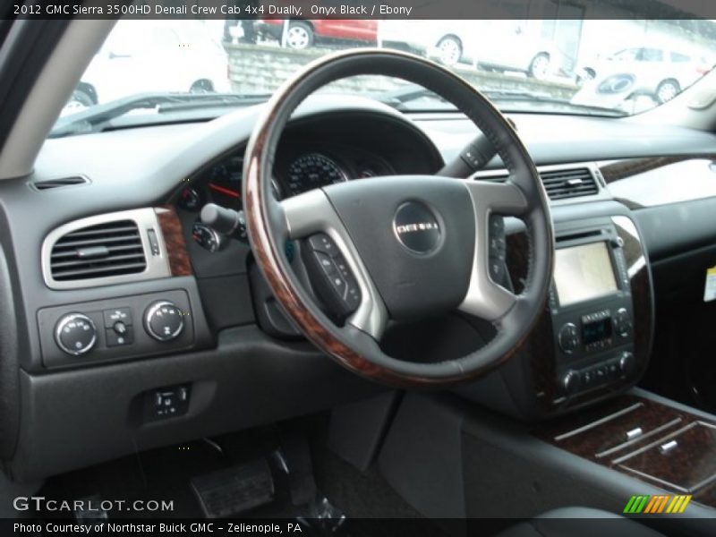 Onyx Black / Ebony 2012 GMC Sierra 3500HD Denali Crew Cab 4x4 Dually