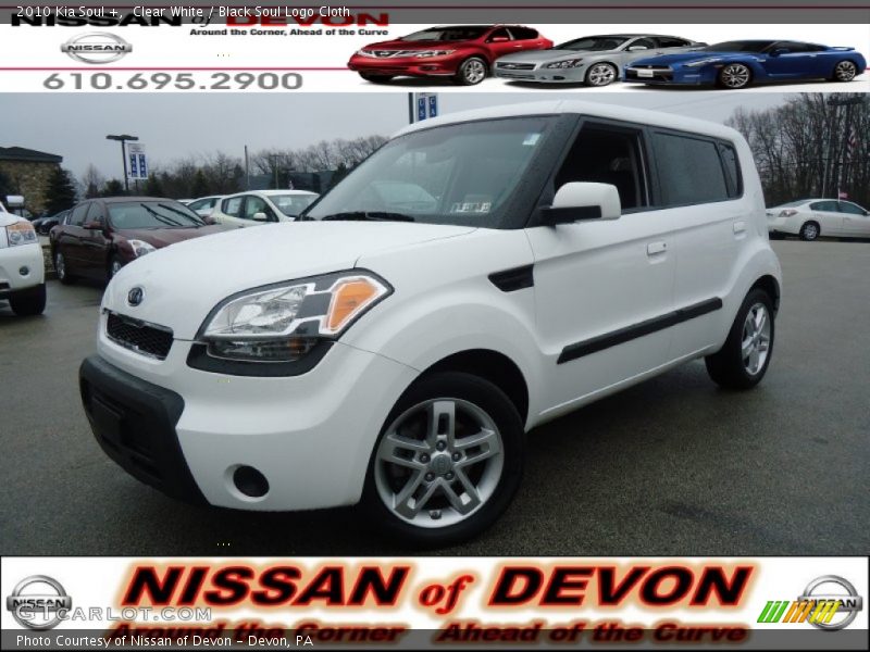 Clear White / Black Soul Logo Cloth 2010 Kia Soul +