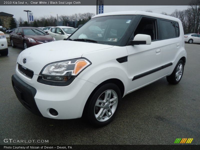 Clear White / Black Soul Logo Cloth 2010 Kia Soul +