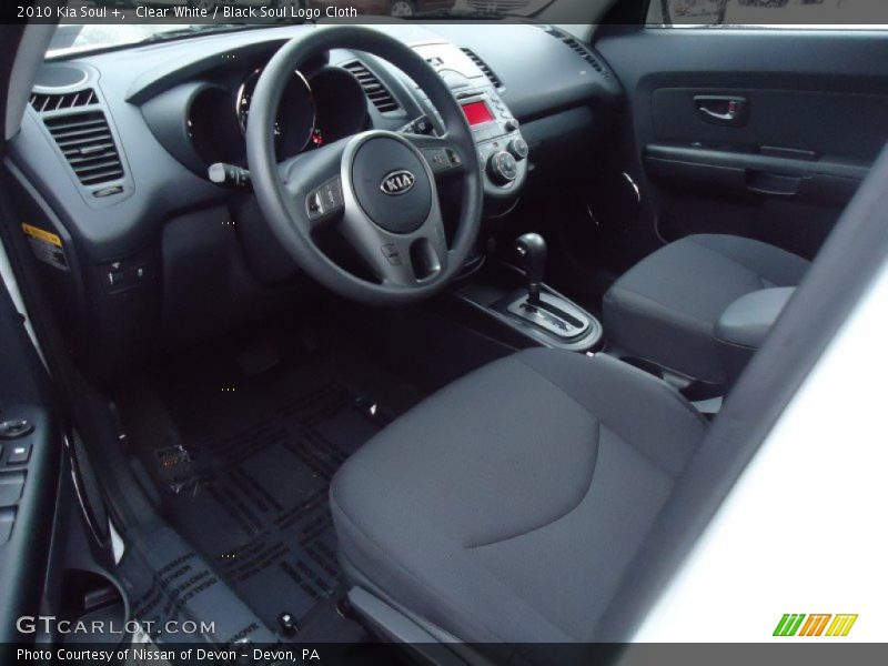 Clear White / Black Soul Logo Cloth 2010 Kia Soul +