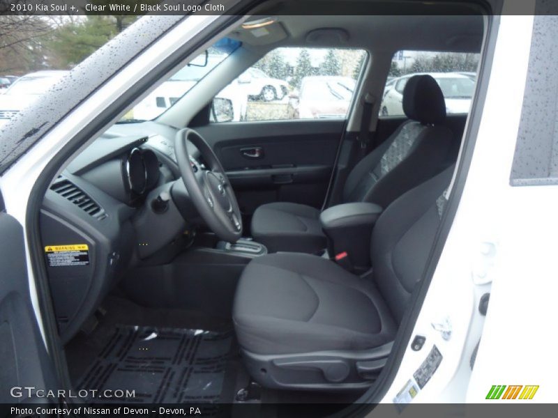 Clear White / Black Soul Logo Cloth 2010 Kia Soul +