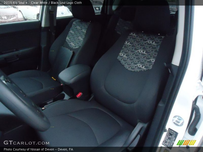 Clear White / Black Soul Logo Cloth 2010 Kia Soul +