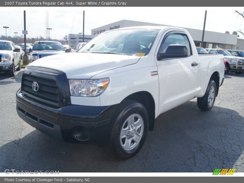 Super White / Graphite Gray 2007 Toyota Tundra Regular Cab 4x4