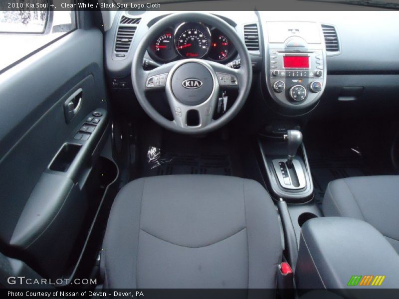 Clear White / Black Soul Logo Cloth 2010 Kia Soul +