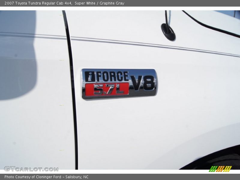 Super White / Graphite Gray 2007 Toyota Tundra Regular Cab 4x4