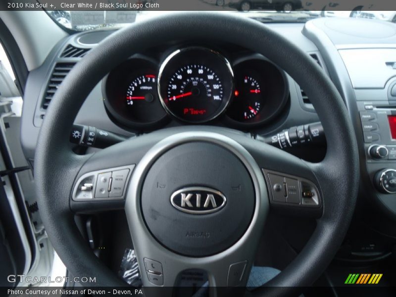 Clear White / Black Soul Logo Cloth 2010 Kia Soul +