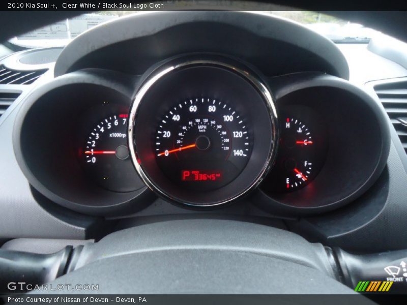 Clear White / Black Soul Logo Cloth 2010 Kia Soul +