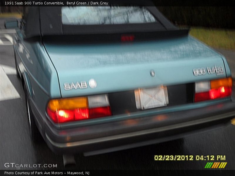 Beryl Green / Dark Grey 1991 Saab 900 Turbo Convertible