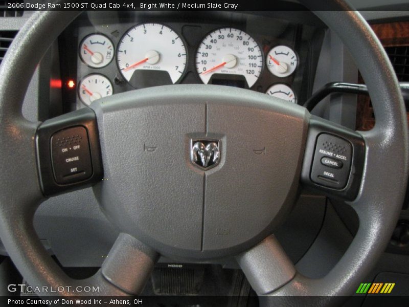 Bright White / Medium Slate Gray 2006 Dodge Ram 1500 ST Quad Cab 4x4