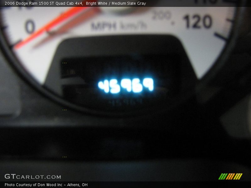 Bright White / Medium Slate Gray 2006 Dodge Ram 1500 ST Quad Cab 4x4