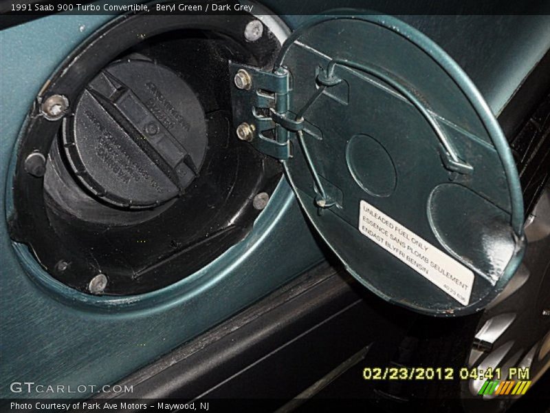 Beryl Green / Dark Grey 1991 Saab 900 Turbo Convertible