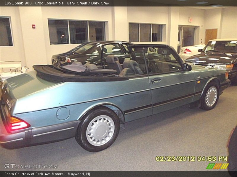 Beryl Green / Dark Grey 1991 Saab 900 Turbo Convertible