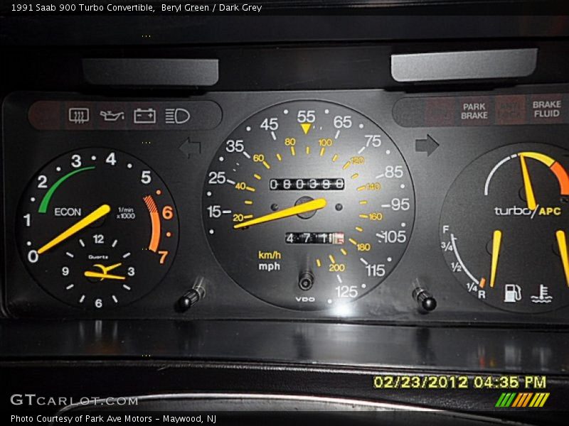 Beryl Green / Dark Grey 1991 Saab 900 Turbo Convertible