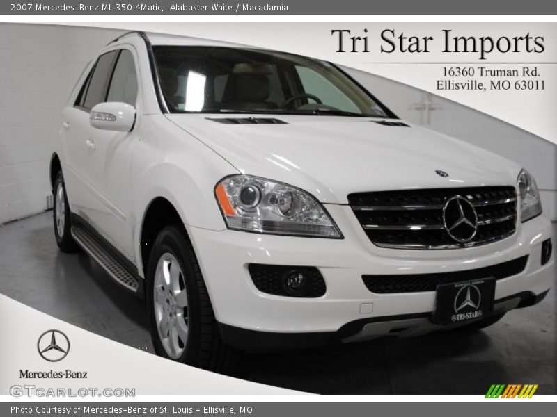 Alabaster White / Macadamia 2007 Mercedes-Benz ML 350 4Matic
