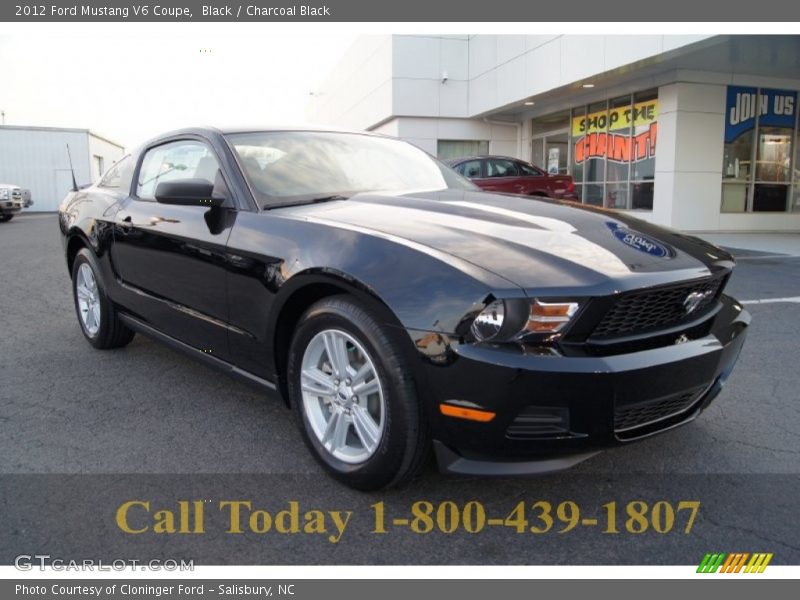 Black / Charcoal Black 2012 Ford Mustang V6 Coupe