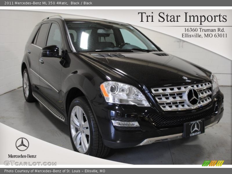 Black / Black 2011 Mercedes-Benz ML 350 4Matic