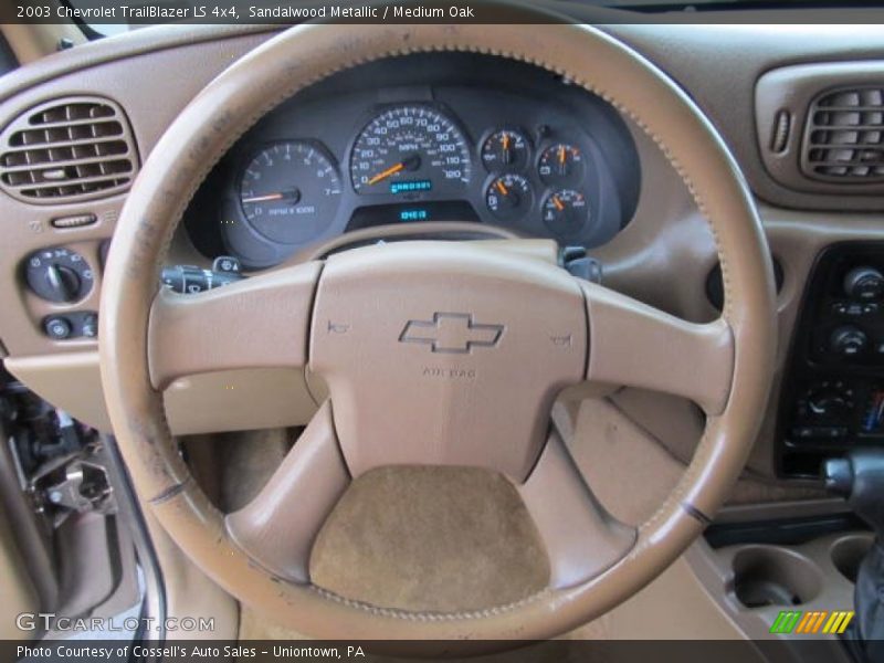 Sandalwood Metallic / Medium Oak 2003 Chevrolet TrailBlazer LS 4x4