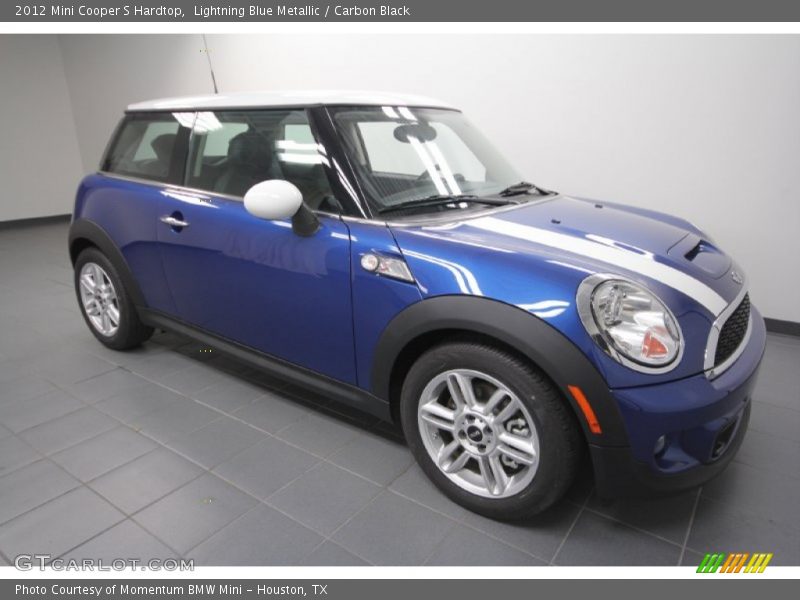 Lightning Blue Metallic / Carbon Black 2012 Mini Cooper S Hardtop