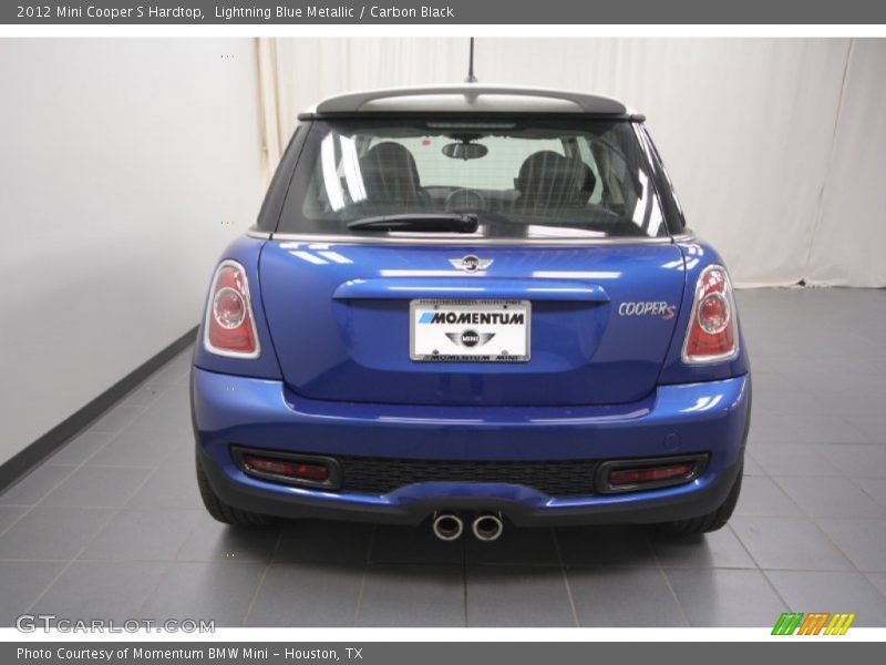 Lightning Blue Metallic / Carbon Black 2012 Mini Cooper S Hardtop