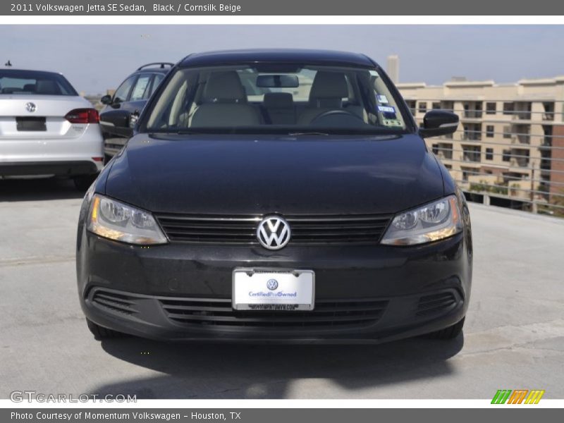 Black / Cornsilk Beige 2011 Volkswagen Jetta SE Sedan