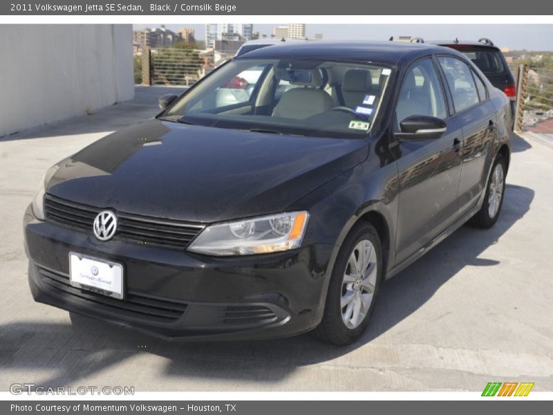 Black / Cornsilk Beige 2011 Volkswagen Jetta SE Sedan