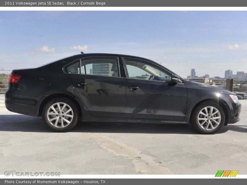 Black / Cornsilk Beige 2011 Volkswagen Jetta SE Sedan