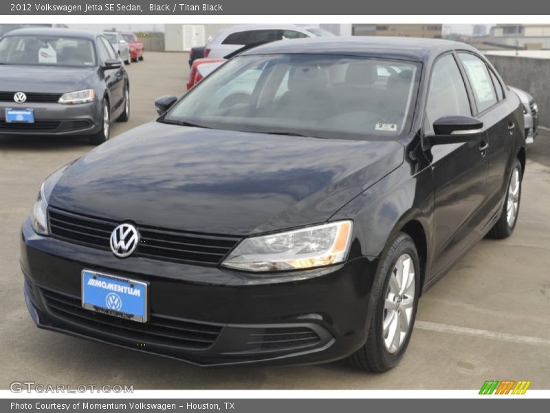 Black / Titan Black 2012 Volkswagen Jetta SE Sedan