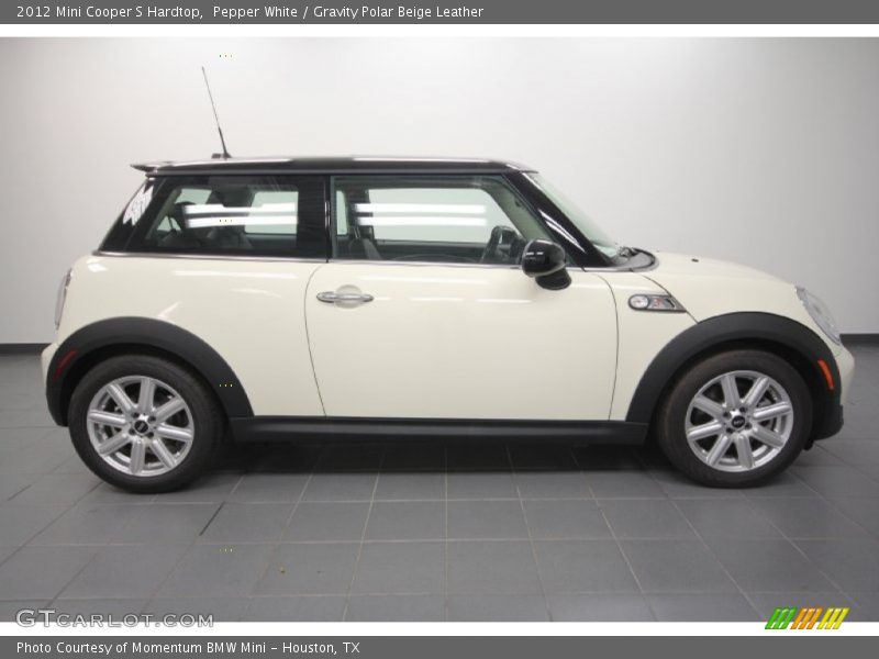Pepper White / Gravity Polar Beige Leather 2012 Mini Cooper S Hardtop