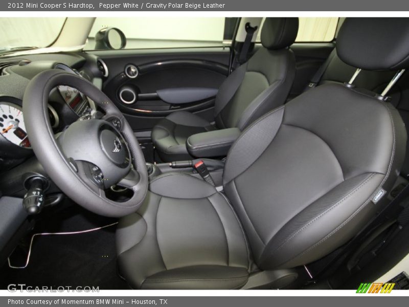 Pepper White / Gravity Polar Beige Leather 2012 Mini Cooper S Hardtop