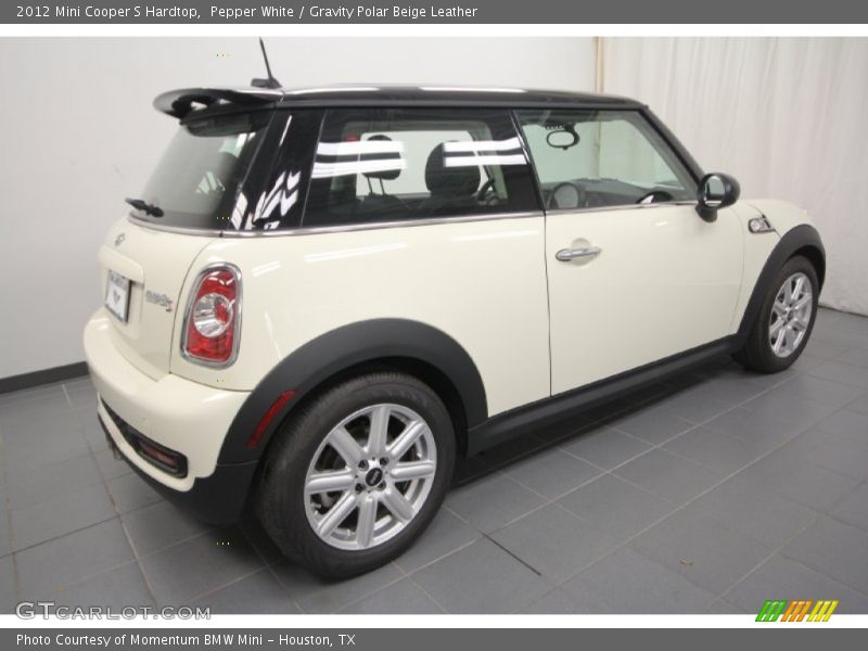 Pepper White / Gravity Polar Beige Leather 2012 Mini Cooper S Hardtop