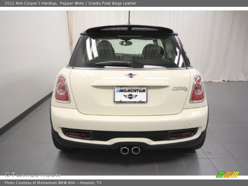 Pepper White / Gravity Polar Beige Leather 2012 Mini Cooper S Hardtop