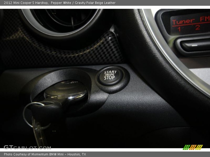 Pepper White / Gravity Polar Beige Leather 2012 Mini Cooper S Hardtop