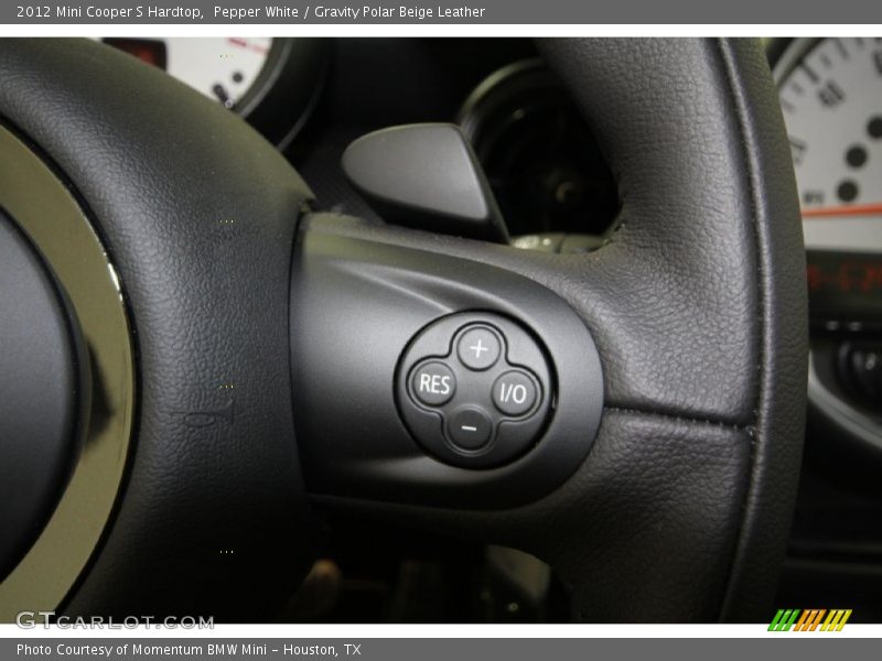 Pepper White / Gravity Polar Beige Leather 2012 Mini Cooper S Hardtop