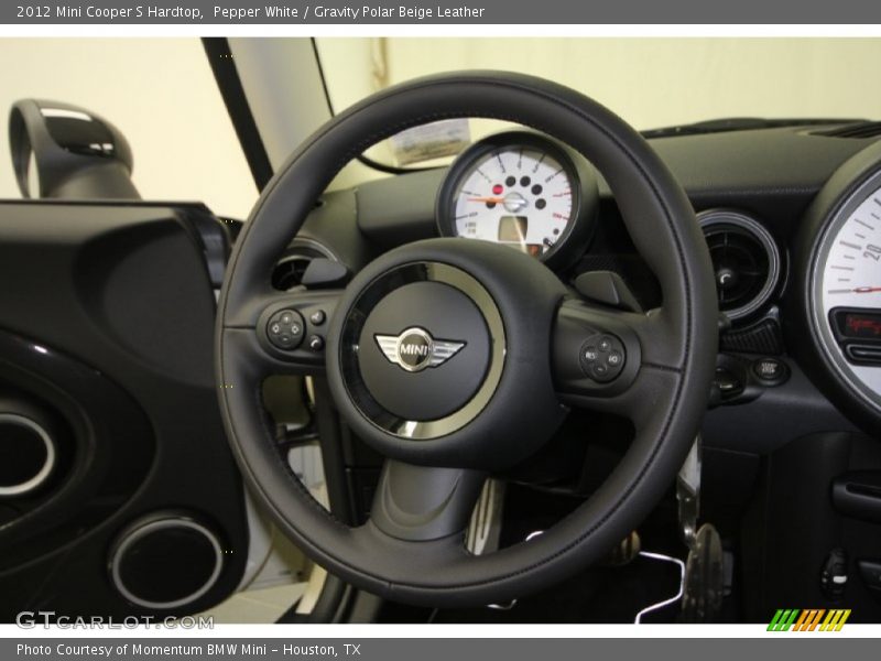 Pepper White / Gravity Polar Beige Leather 2012 Mini Cooper S Hardtop