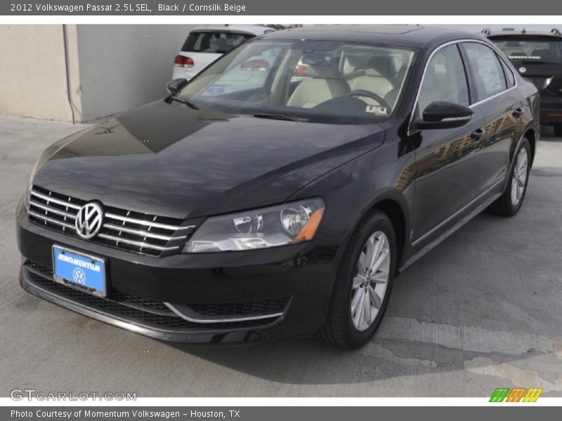 Black / Cornsilk Beige 2012 Volkswagen Passat 2.5L SEL