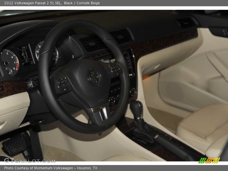 Black / Cornsilk Beige 2012 Volkswagen Passat 2.5L SEL