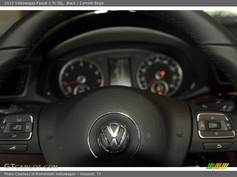 Black / Cornsilk Beige 2012 Volkswagen Passat 2.5L SEL