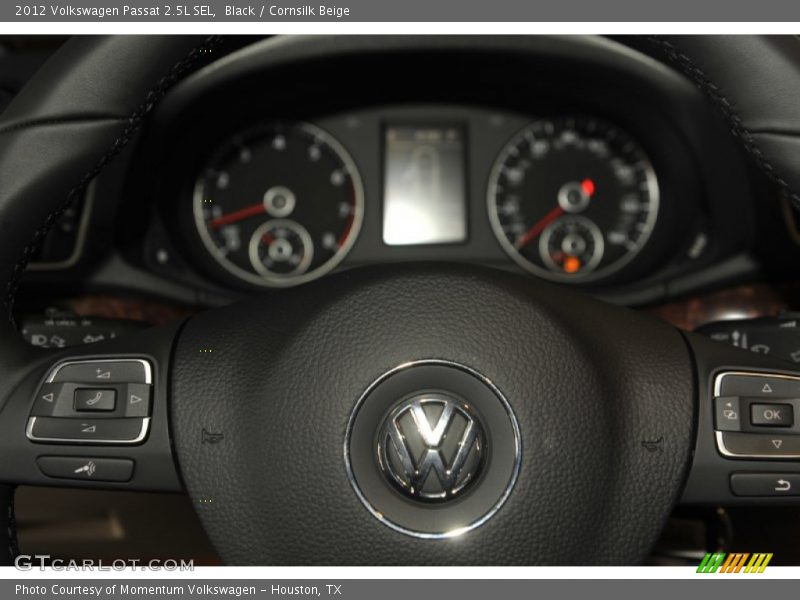 Black / Cornsilk Beige 2012 Volkswagen Passat 2.5L SEL